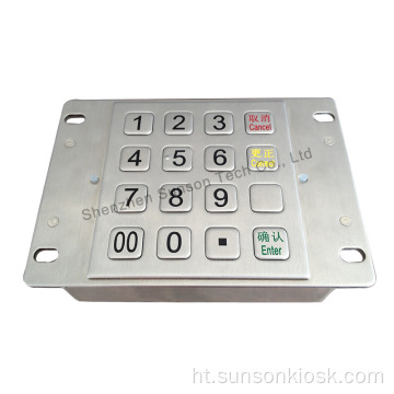 IP65 ATM chifreman Pinpad ak sètifikasyon psi